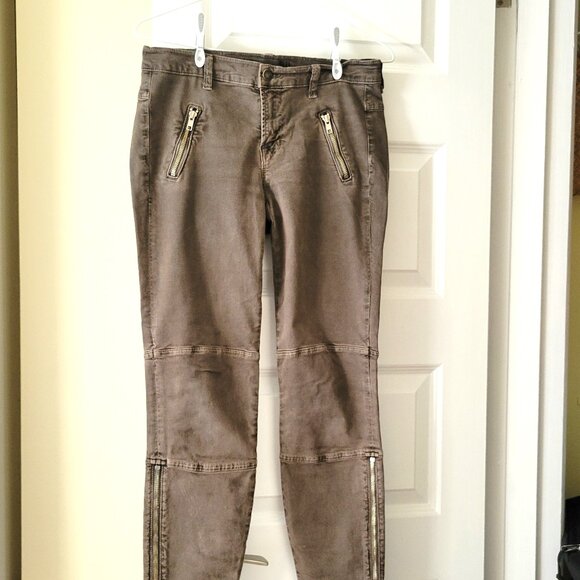 J BRAND Brown Skinny Jeans Wash Zip Detail / Size 27 - Picture 1 of 10